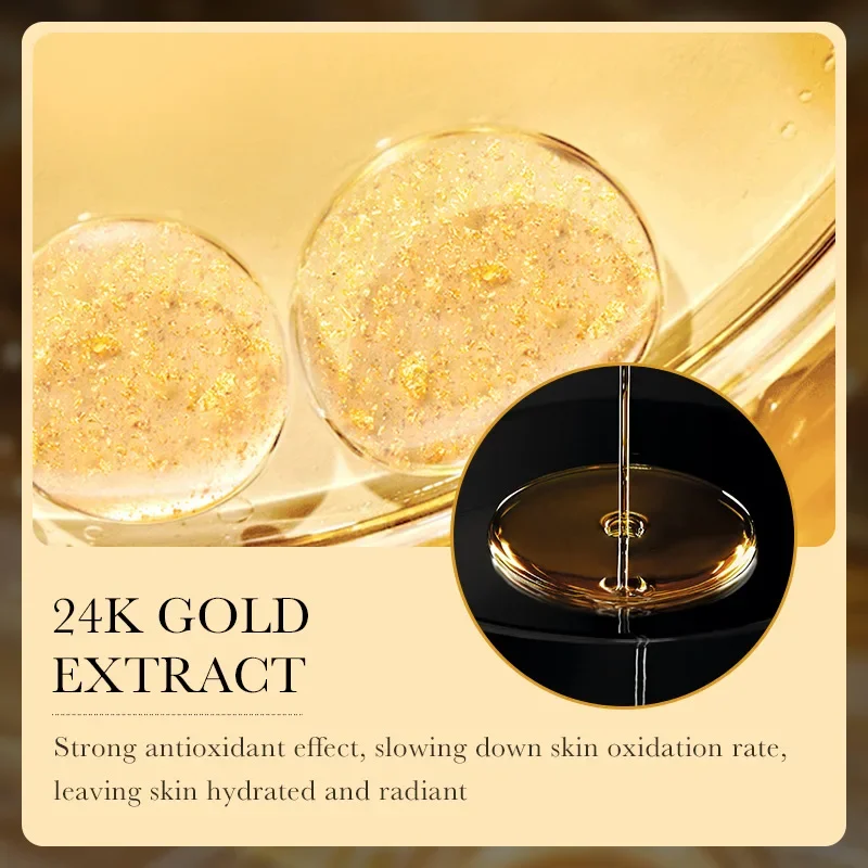 10 pieces 24k Gold Hyaluronic Acid Moisturizing Facial Mask - Image 6