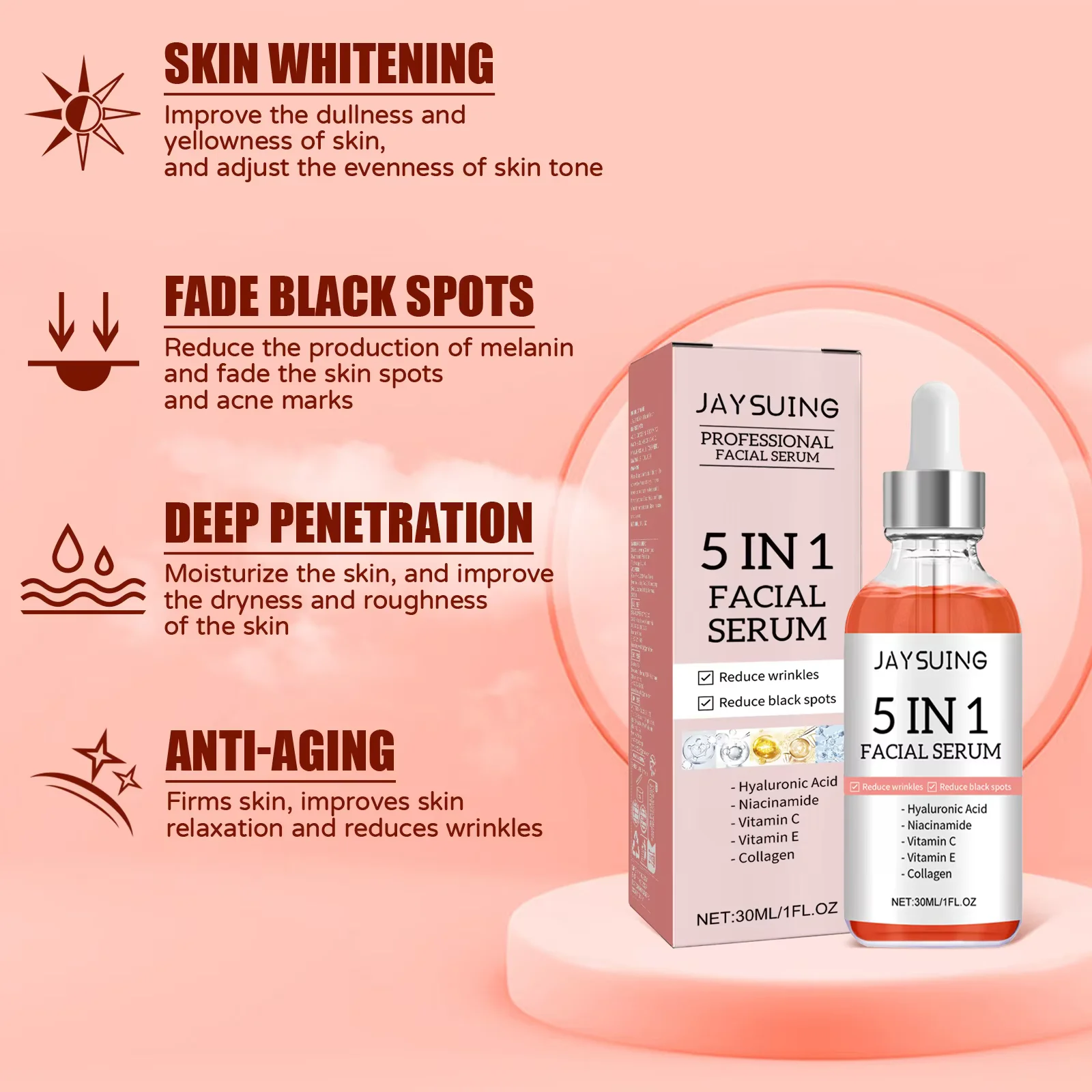 JAYSUING 5 in 1 Facial Serum Hyaluronic - Image 4